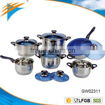 12PCS 16cm 18cm 20cm 24cm Stainless Steel Casserole Saucepan Cookware Set Frying pan