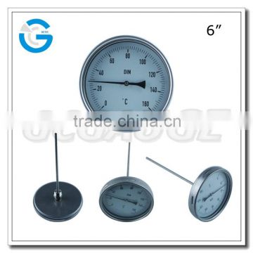 High quality all stainless steel bimetallic thermometer of 0 to 150c