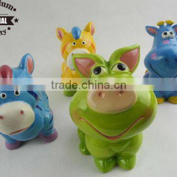 2013 new design cute ceramic animal money bank