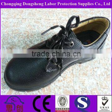 Black Embossed leather Brand Topsafe Safety Shoe Company