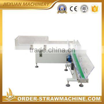 L-shape drinking straw gathering machine