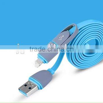 2016 New 2 IN 1 USB Security data Charging Cable quick charge For Smart phone for Android