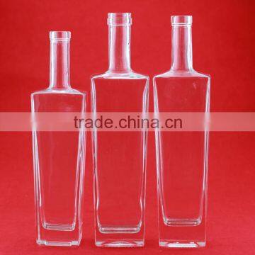 Custom novelty transparent glass bottles 700ml hot sale boston bottles absoutest vodka bottles