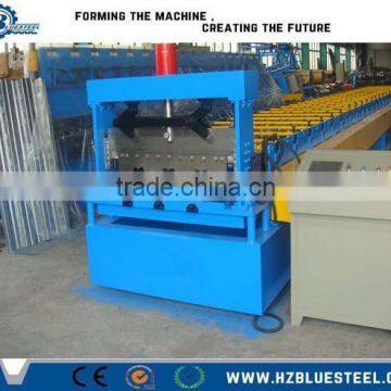 Glazed Metal Steel Floor Decking Roll Forming Machine / 0.8mm to 1.2mm Thickness Floor Deck Panel Production Line