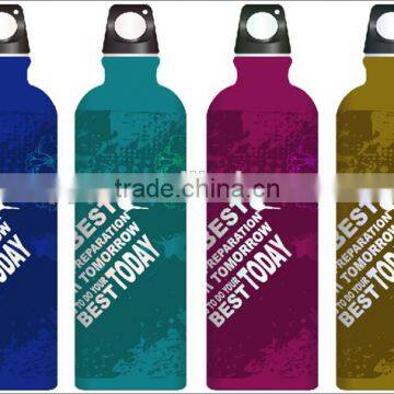 new fashional stainless steel double wall vacuum insulated wood grain water transfer water bottle sports bottle
