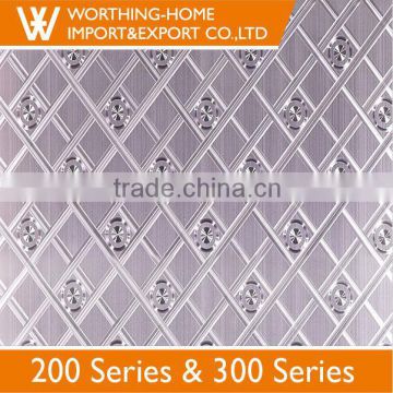 SS 201 Cheap cold rolled diamond pattern stainless steel sheets