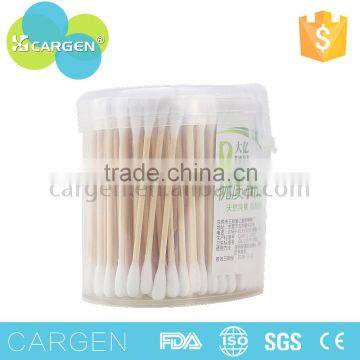 Daily clean double sides 220pcs wooden qtip cotton bud