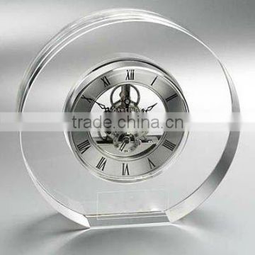 blank crystal oval clock