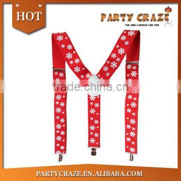 Snowflag printed christmas suspenders