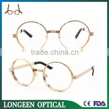 latest round gold reading glasses/Retro optical frame