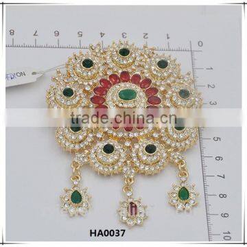 Elegant Moroccan Style Zinc Alloy Woman's Brooch In Golden