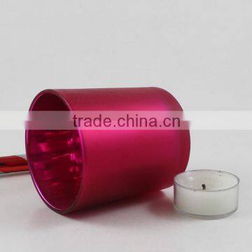 Hot Sale Red Glass Candle Cup