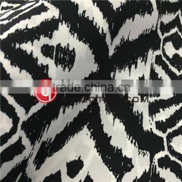 Polyester Chiffon Diamond Screen Print Fabric for Dress