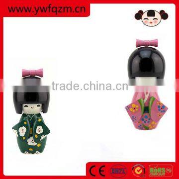 white chinese ahndmade wooden dolls with japanese style for gifts