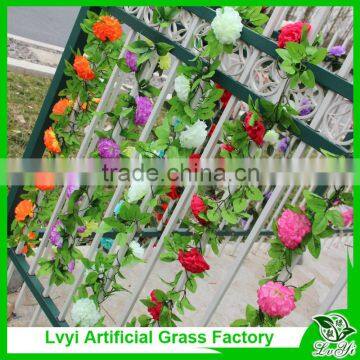 Artificial Green Leaf Vine With Flowers for Decoration photo-2
