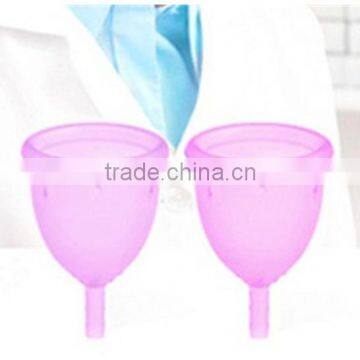 Reusable 100% Medical Silicone Ladies Menstrual Cup for Wholesales-Small or Big Size in Pink,Purple,White,Transparent photo-2