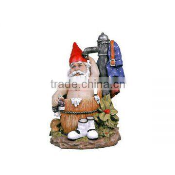 Cute Custom Bathing statue resin Garden gnome