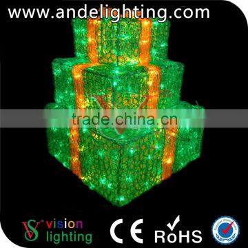Giant Outdoor Present Box Motif Christmas Decoration Led Tree Light