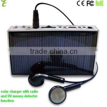 solar mobile power bank phone charger with radio