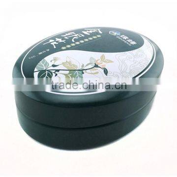 oval cosmetic shape tin box