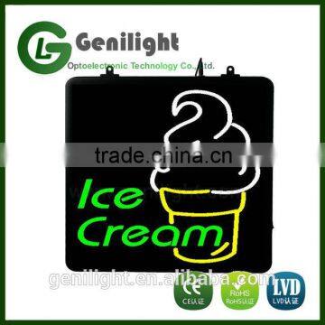 Ice Cream Flashing Coloured Led Shop Sign Neon Display Window Hanging Board