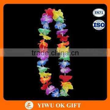 Colorful Hawaiian Flower Necklace Lei