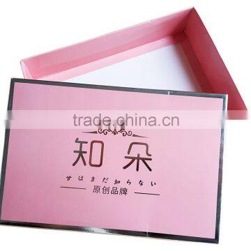 Cheap folding paper packing box with hotstamp logo