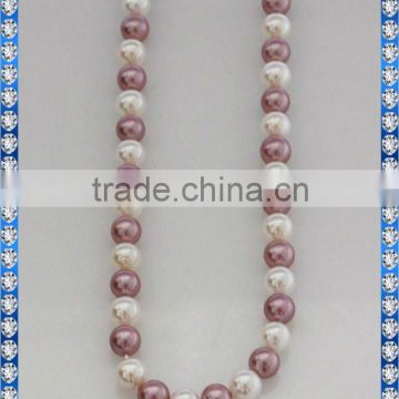 White & Purple Shell Pearl Strands Wholesale SSN011