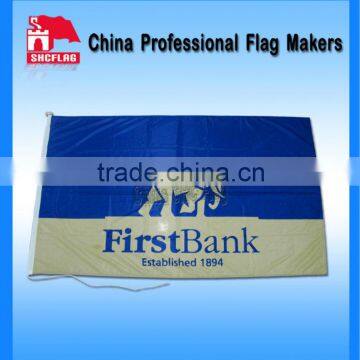 High quality polyester promo flag banners 4 gromet