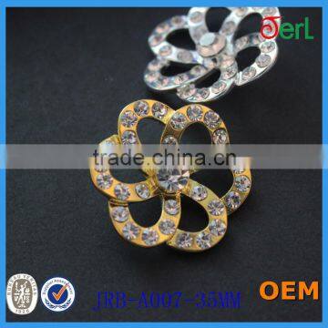 Hot!!! Shining Flatback Flower-shaped Rhinestone Button With Crystal for Headband Decoration photo-3