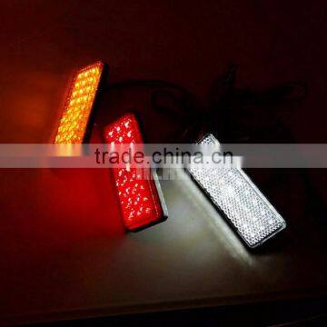 Rectangle 27 LED Reflectors Brake Light for Universal Motorcycle car truck high performance rear lights tail light