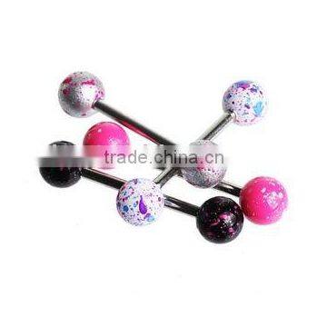 Fashion Painted Barbell Body Piercing Tongue Jewelry Vibrating Body Piercing Jewelry