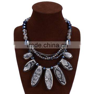 2016 Summer Latest Europe Brand Snake Charm Necklace With Crystal Beads Collar Jewelry photo-2
