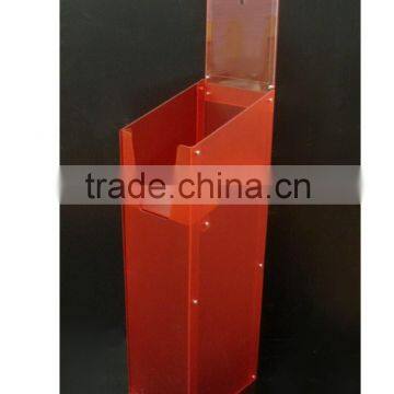 single tier Acrylic Brochure Display Stand/dump bin