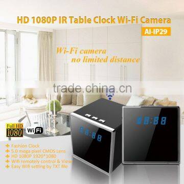 Motion Activated Clock Hidden Camera Square Desk Table Clock DVR Digital Video Recorder Home Security Camera Clock Cmos Sensor