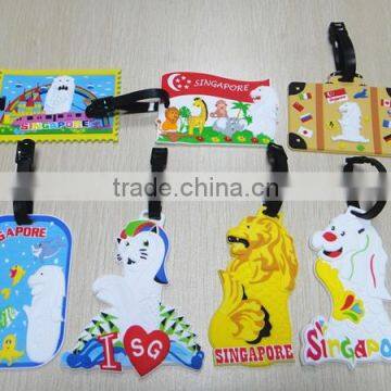 Custom 3d Soft Silicone Luggage Tag/ Rubber Bag Tag/ Pvc Luggage Tag