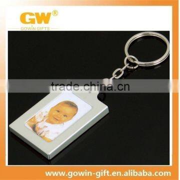 Custom metal promotional photo keychain