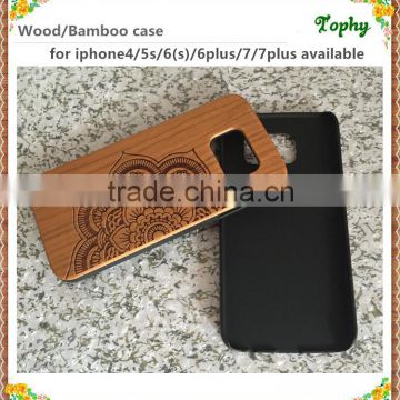 Real Genuine Natural Wood Wooden +PC Combo Case Cover for iPhone 6