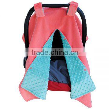 50PCS MOQ Autumn use soft touch two layers infant carrier canopy