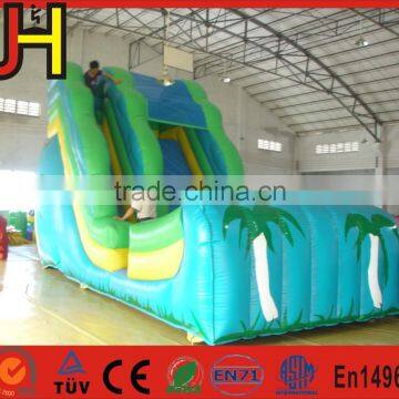 Kids Commercial Green Inflatable Bouncy Slide