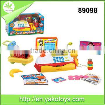 Hot sale music and light electronic children's cash register toy,bo children cash register toy,plastic cash