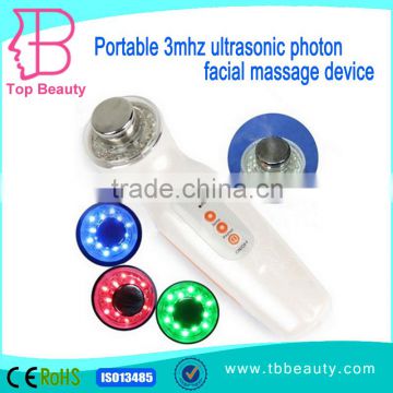 Hot selling pruduct inalibaba red blue green Photon ultrasonic device for beauty salon