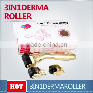 Hot selling stainless steel derma roller set 3 in 1