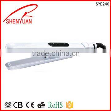 Low price wide plate Ceramic new design hair straightener LED Temperature Display Hair Crimper ptc household salon