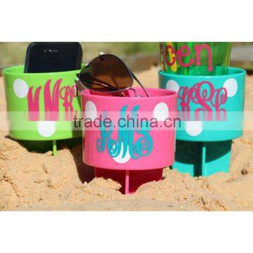 Drink Holder Eco-Friendly Portable Sand Plastic Coffee Beach Cup Holder photo-6