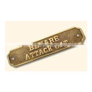 brass door name plates