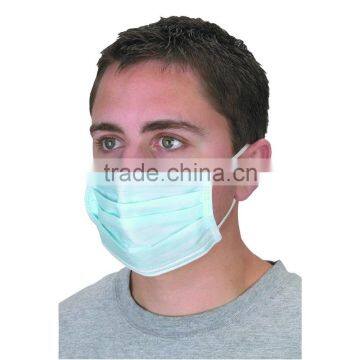 Medical disposable nonwoven face mask with earloop / tiers with 3ply (Nonwoven face mask-02)
