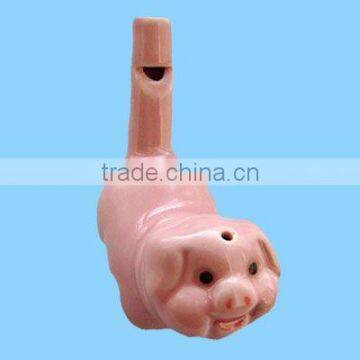 ceramic pink pig whistle water warbler