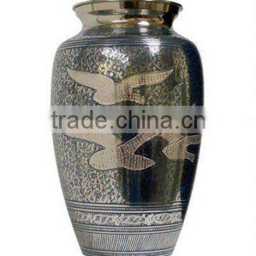 Classic Funeral Brass Cremation Urn, Adult Urn