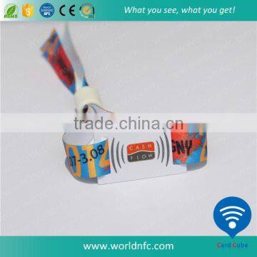 Factory Price Insert Clasp Style RFID Fabric Wristband for Events photo-5